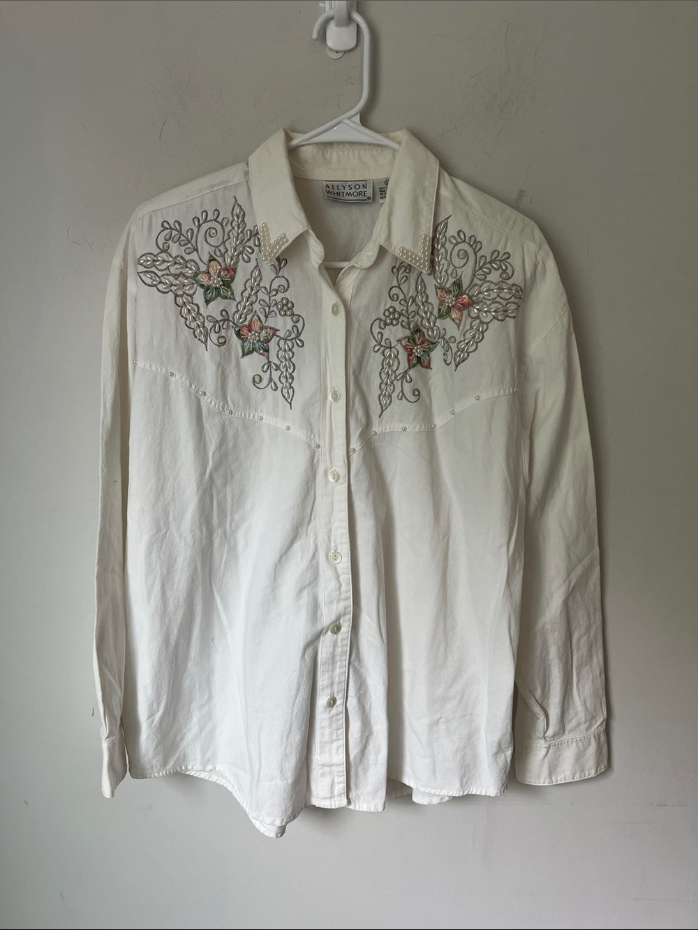 Vintage Allyson Whitmore Embroidered Western Shirt 🔳